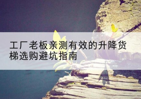 治多升降货梯怎么选-工厂老板亲测有效的升降货梯选购避坑指南
